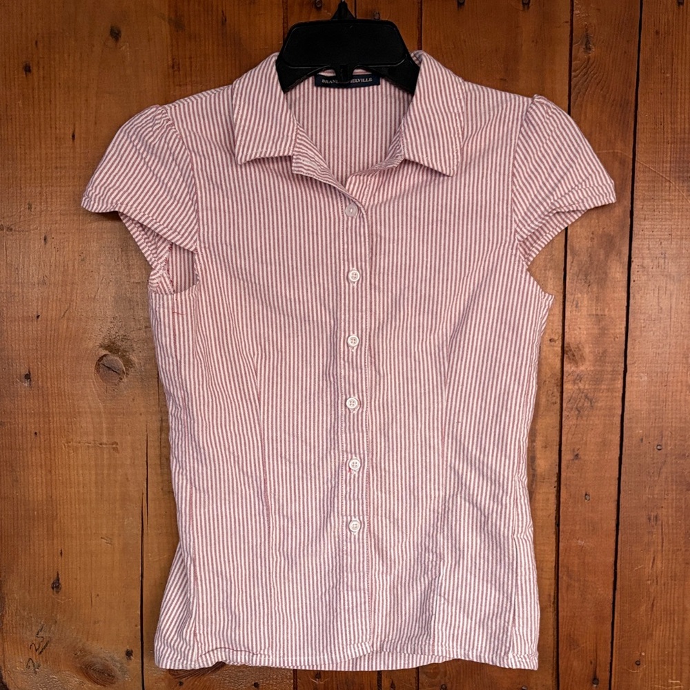 Brandy Melville Rue Striped Button-Down Shirt